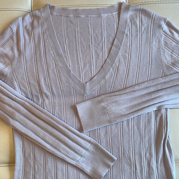 judith & charles Silk blend V-neck Long Sleeve Sweater - L - Picture 10 of 13